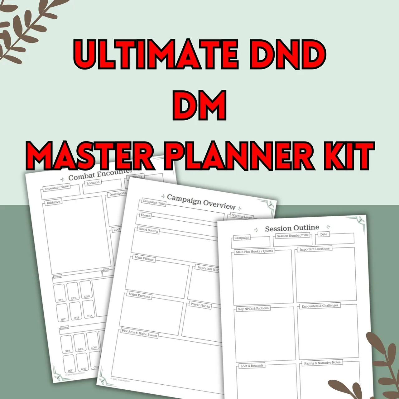 DnD DM planning kit spreadsheet tools for campaign and session organisation