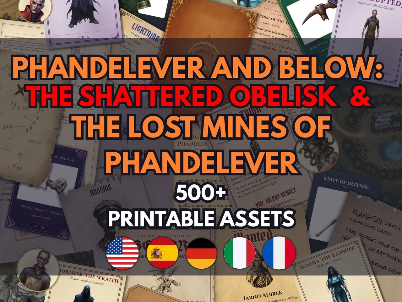 Phandelver and Below printable handout and map bundle for D&D 5e