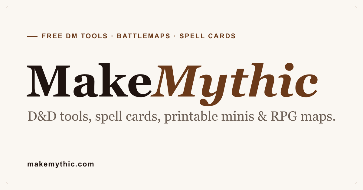 Free D&D 5e Random Magic Item Generator · MakeMythic Hub